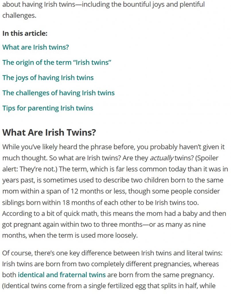  “What are Irish Twins?